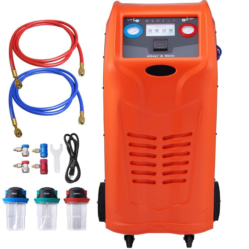 SKYSHALO Vollautomatische Rückgewinnungsmaschine R134A + R1234YF mit Waage, Kompressor und Tank