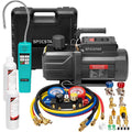 VIVOHOME 110V 1 PS 9,6 CFM Zweistufige HVAC Vakuumpumpe Kit mit Lecksuchgerät